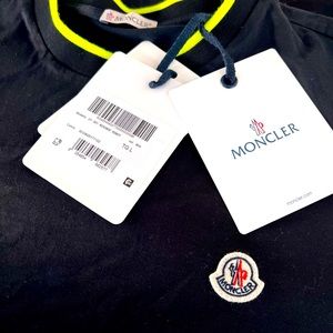NEW Moncler mens black t shirt size L